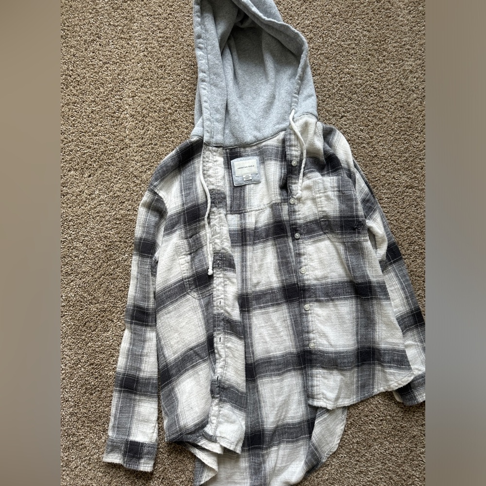 Small American Eagle plaid hoodie💛